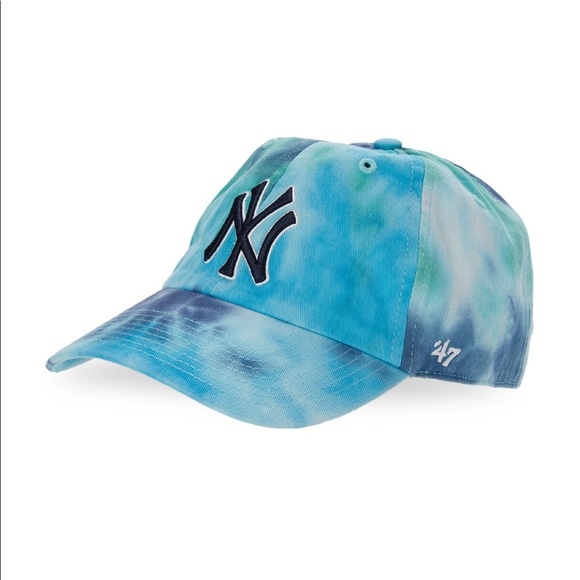 ‘47 Accessories - New York Yankees 47 Blue Teal Tie Dye Baseball Cap